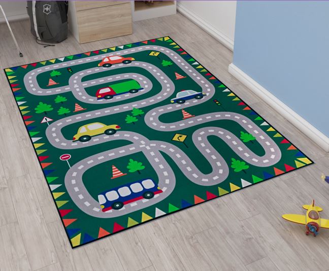 Tapete Infantil  1,40x1,00m Antiderrapante Pista Super Divertido