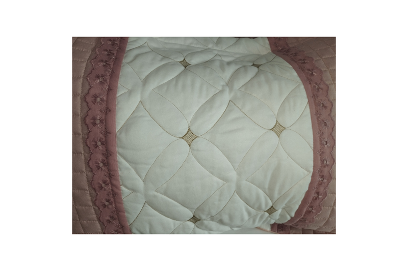 Kit 2 Porta Travesseiros Boutis Pastilhas 70x50cm 150 Fios Percal Matelado com Abas Americanas