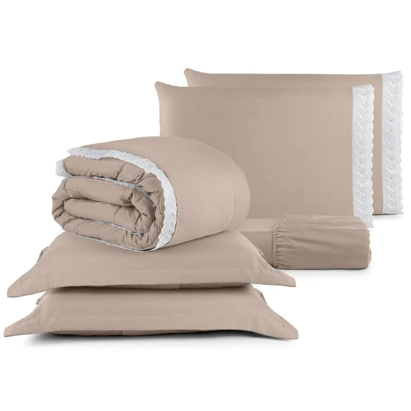 KIT Queen 400 Fios; LENÇOL, EDREDOM