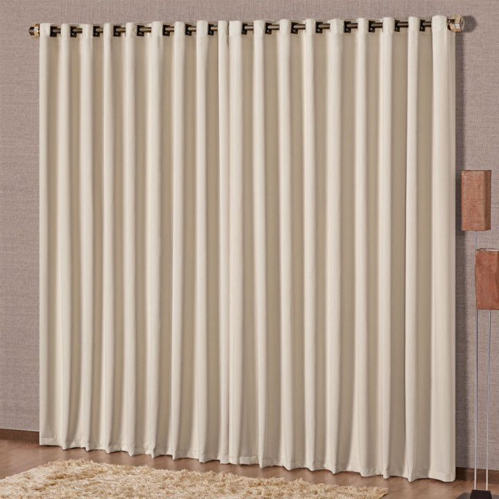 Cortina Blackout Corta Luz P/ Varão Porta Balcão 2,00 X 2,30 - Palha