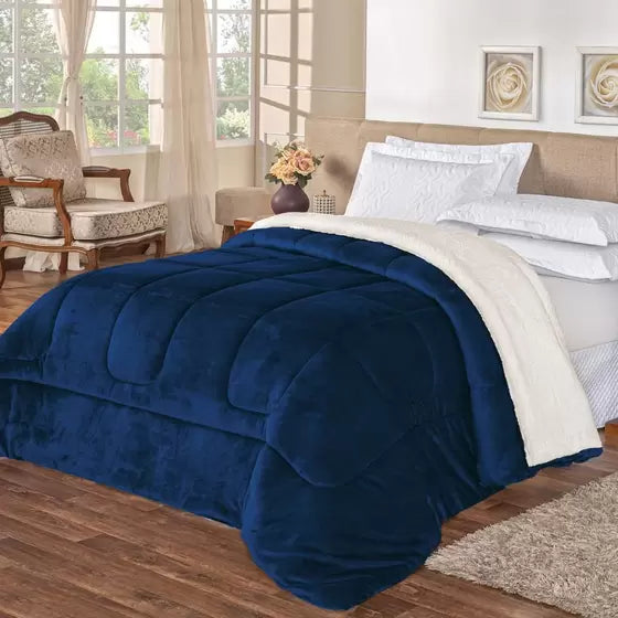 Coberdrom Solteiro 150g Everest Sherpa com Manta Microfibra Plush