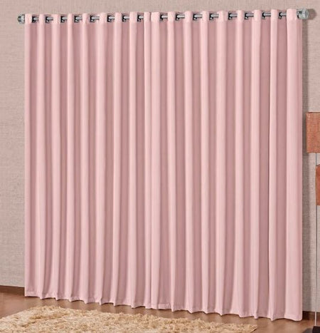 Cortina Blackout Corta Luz P/ Varão Porta Balcão 2,00 X 2,30 - Rosa