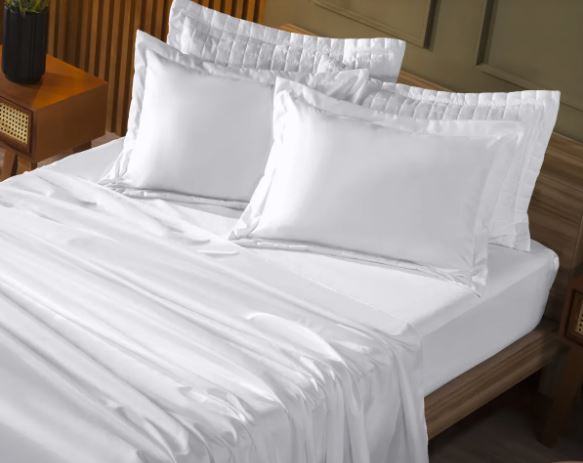 Jogo de Cama Lençol Basic Aba Americana Percal 300 fios  Queen 4 Peças