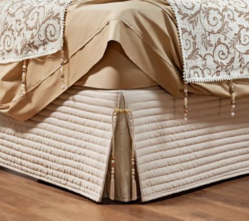 Saia Para Box Dual Queen Matelassê Costurado