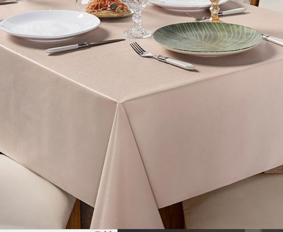 Toalha de Mesa 4 Lugares Térmica Impermeável 1,40 m x 1,40 m Avelã
